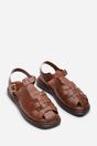 Tan Chime Fisherman Flatform Sandal, Image 4 of 6