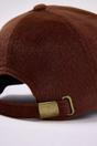 Brown Brushed Cashmere Panelled Baseball Cap, Image 2 of 3