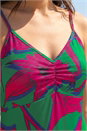 Forest  Strappy Tropical Floral Mini Dress, Image 4 of 4