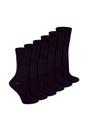 Black 6 Pack Ladies Non Elastic Bamboo Diabetic Socks, Image 1 of 5
