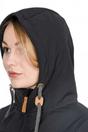 Black Kristen Long Hooded Waterproof Jacket, Image 3 of 8