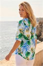 Blue Classic Tropical Print Shirt, Image 3 of 4