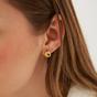 Gold Dripping Molten Natural Textured Sterling Silver Authentic Earring, Image 2 of 5