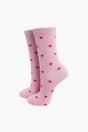 Light Pink Love Hearts Combed Cotton Glitter Socks, Image 1 of 4