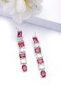 Red Hot Red Square Drop Earrings, Image 2 of 4