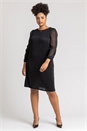 Black Curve Sparkle Swing Dress, Image 5 of 5