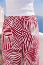 Wine Petite Print Linen Blend Cropped Trouser , Image 4 of 4