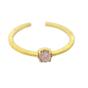 Gold Rose Quartz One Size Fits All October Birthstone Ring, Image 1 of 1