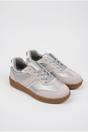 Silver iKrush Silver Saoirse Retro Style Trainers, Image 2 of 5