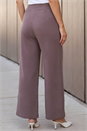 Taupe Petite Wide Leg Trouser, Image 3 of 4