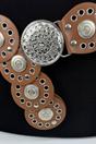 Tan Wide Disc Belt, Image 2 of 2
