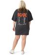 Grey AC/DC Dress Oversized Short Sleeved T-Shirt, Image 2 of 6