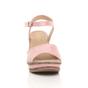 Light Pink AJVANI Light Pink High Wedge Heel Ankle Strap Cork Sandals, Image 6 of 6