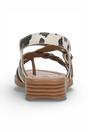 Black Womens "April" Micro Wedge Strappy Sandals, Image 6 of 6