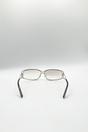 Silver SVNX Silver Retangle Wrap Around Metal Sunglasses In Silver, Image 4 of 4