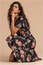 Pink Floral Print Wrap Midi Dress, Image 5 of 5