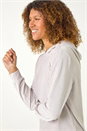Light Grey Velour Hoodie Lounge Set, Image 4 of 8