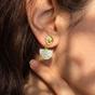 Gold Herkimer Diamond April Birthstone Statement Earrings, Image 2 of 4