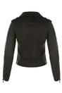 Black Leather Quilted Brando Biker Jacket, Image 3 of 4