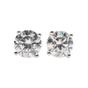 Silver Diamond Moissanite Crystal Sterling Silver Earrings, Image 1 of 2