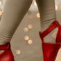 Black Nylon 15-20mmhg Compression Wide Socks, Image 3 of 5