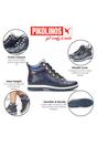 Blue Women’s Ankle Trainers Boots-W3W-8564, Image 3 of 8