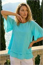 Aqua Double Layered Tunic Top, Image 1 of 4