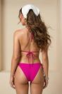 Fuchsia WOVCOR Fuchsia Embroidered Triangle Tie Side Bikini Set, Image 4 of 4