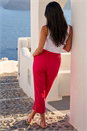 Red Petite Bengaline Cropped Trouser, Image 3 of 4