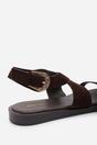 Dark Brown Where's That From Dark Brown Canopy Cross Over Strap Sandal, Image 6 of 7