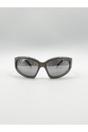 Silver Silver Racer Wrap Sunglasses, Image 1 of 4