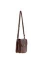 Brown Medium Real Leather Crossbody Bag, Image 5 of 5