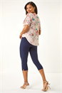 Light Pink Floral Angel Sleeve Top, Image 3 of 5