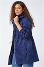 Navy Shower Resistant Longline Jacket, Image 1 of 5