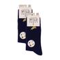 Navy 6 Pack Embroidered Crew Socks, Image 3 of 3