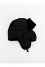 Black Lined Trapper Hat Detachable Mouth Cover, Image 1 of 3