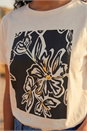 Black Floral Graphic T-shirt, Image 4 of 4