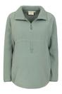 Khaki Cosy Sherpa Half Zip Maternity Fleece Top, Image 3 of 6