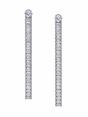 Silver AVANT-GARDE PARIS Silver Linear Crystal Tassel Drop Earrings, Image 1 of 3