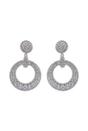 Silver Silver colored Circular Drop Earrings, Image 1 of 4