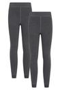 Charcoal Fleece Lined Thermal Leggings (Pack of 2), Image 1 of 5
