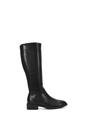 Black 'Lucia' Low Block Heel Knee High Riding Boots, Image 1 of 6