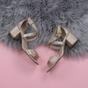Rose Gold AJVANI Rose Gold Mid Block Heel Crossed Straps Sandals, Image 4 of 6