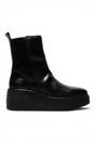 Black Womens Leather Ankle Boots-HEIJ271, Image 1 of 5