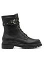 Black Tamaris Black Tamaris Womens Black Leather Combat Boot, Image 1 of 7