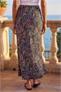 Pink Floral Print Stretch Panel Skirt , Image 3 of 4