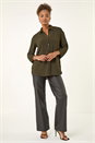 Khaki Hotfix Button Through Shirt, Image 4 of 5