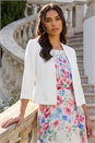 Ivory  3/4 Sleeve Rochette Jacket, Image 1 of 4