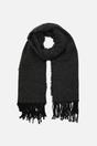 Dark Grey Raw Edge Woven Tassel Oversized Winter Scarf, Image 3 of 3