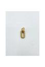 Gold Ribbed Oval Hoop Earrings, Image 4 of 4